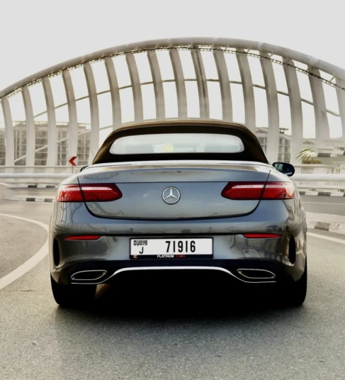 Mercedes Benz E200 Convertible 2021 GRAY RENTAL IN DUBAI - undefined